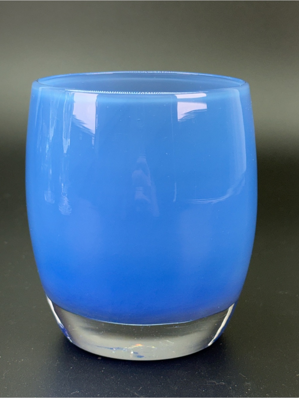 Blue Glassy Baby Votive Candle Holder